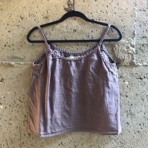 Linen tank top purple small medium not perfect linen 100% linen blouse shirt